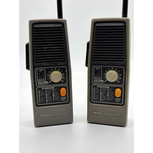 General Electric Other - VTG GE General Electric Starcode Walkie Talkie Pair Model 3-5954A Tested Works
